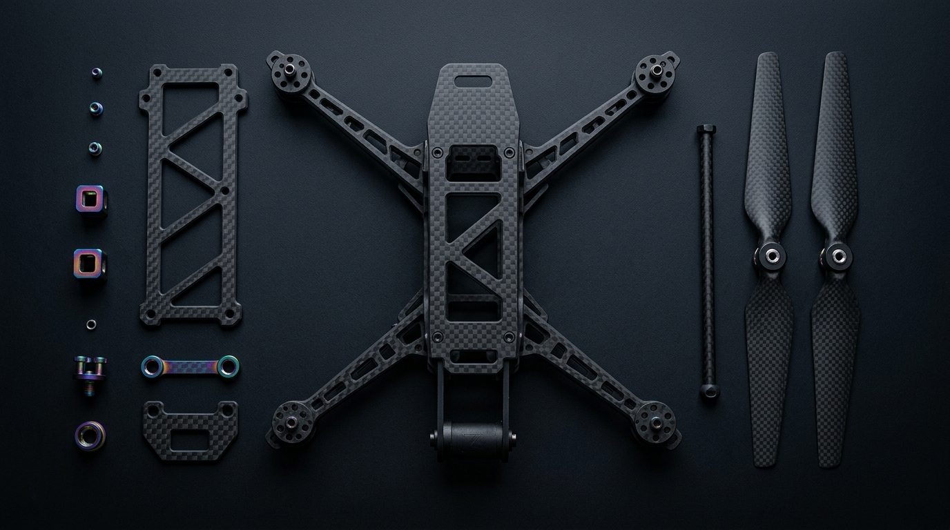 Illustrative drone frame coating application